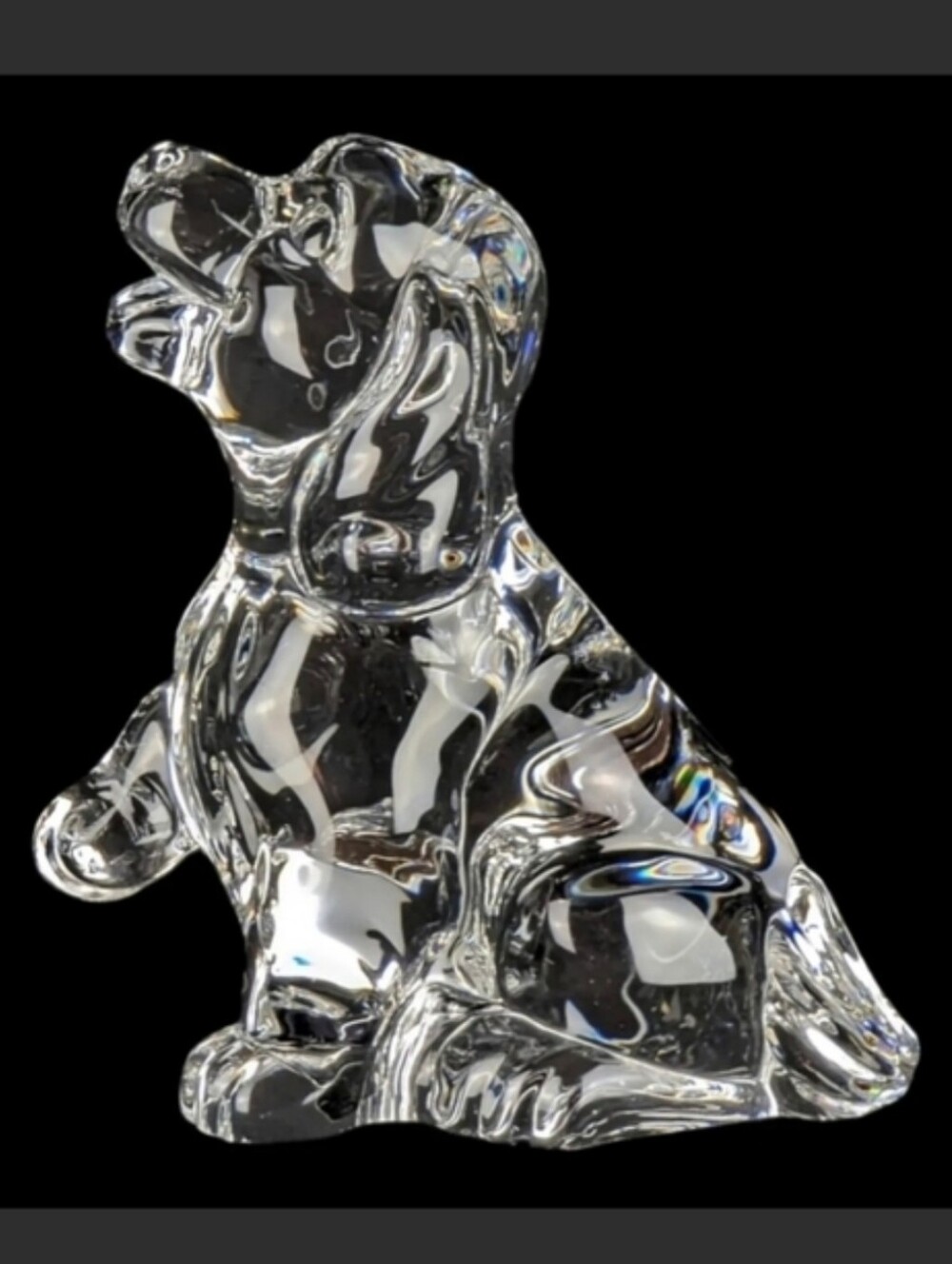 Princess House Clear Crystal Sitting Dog Cocker Spaniel Figurine